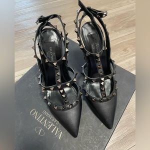 Valentino Noir Black Studded Heels 100mm